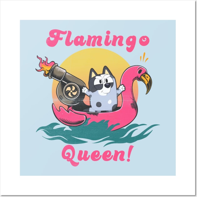 flamingo queen vintage Wall Art by BigM89